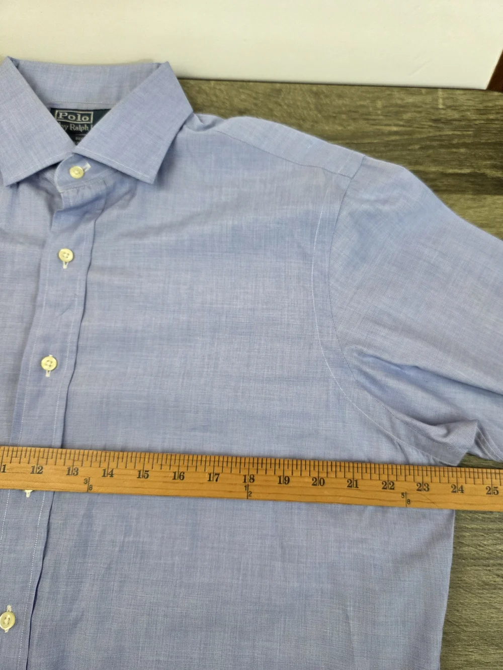 Polo Ralph Lauren Regent Dress Shirt Men's 16.5 - 32/33 Blue Cotton Preppy